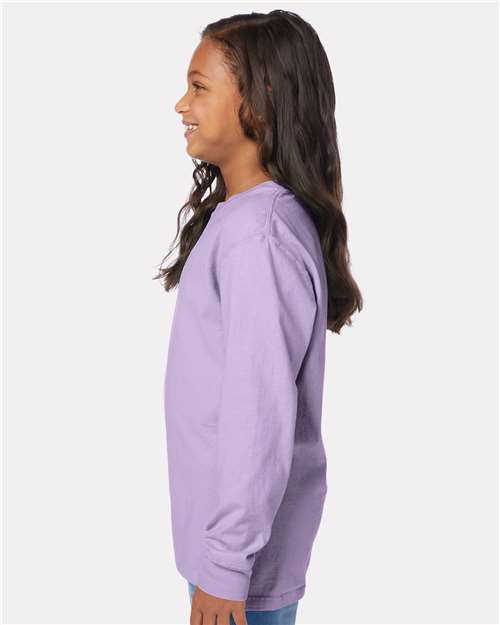 Future Lavender Garment-Dyed Youth Long Sleeve T-Shirt - GDH275
