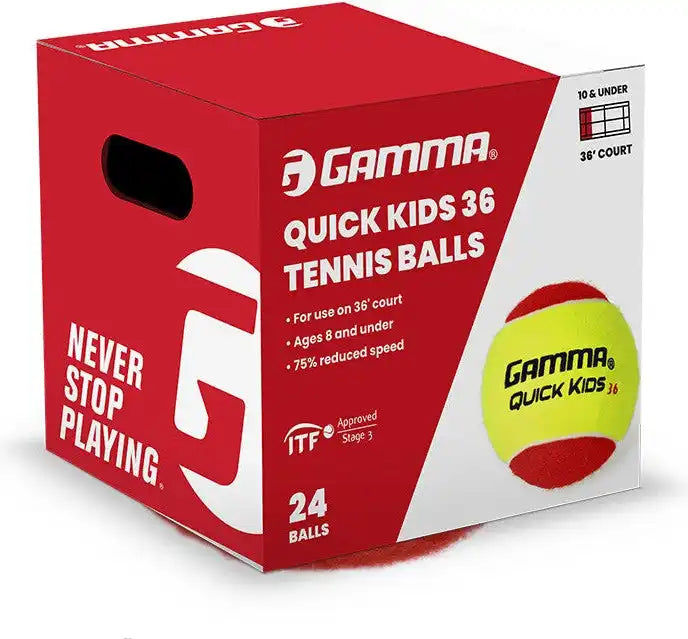 Gamma Quick Kids 36 Tennis Balls Box 24x - Yellow