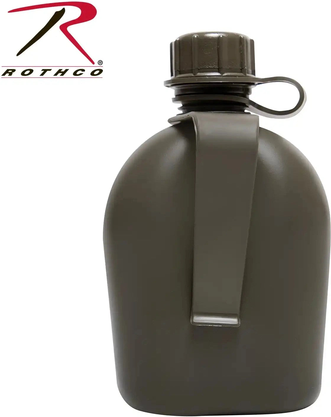 Genuine G.i 3 Piece 1 Qt. Canteen with Clip Olive Drab