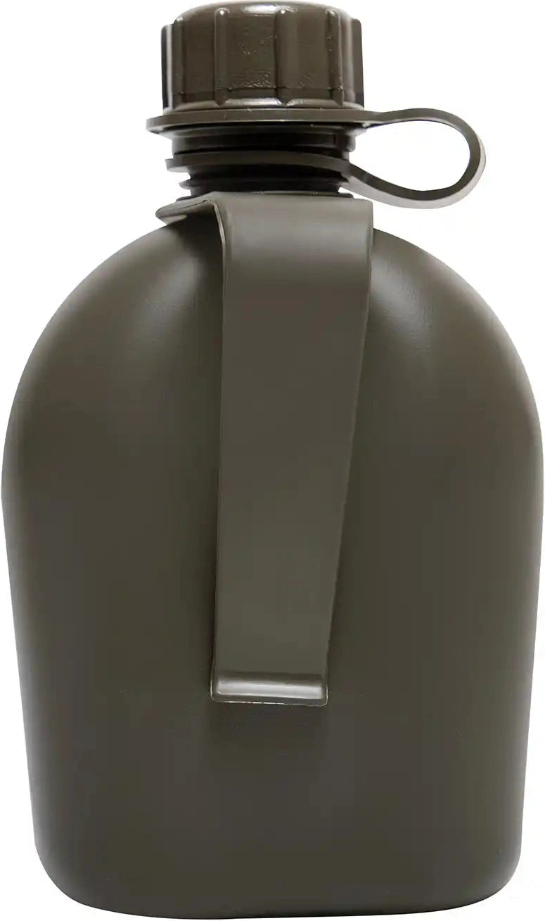 Genuine G.i 3 Piece 1 Qt. Canteen with Clip Olive Drab