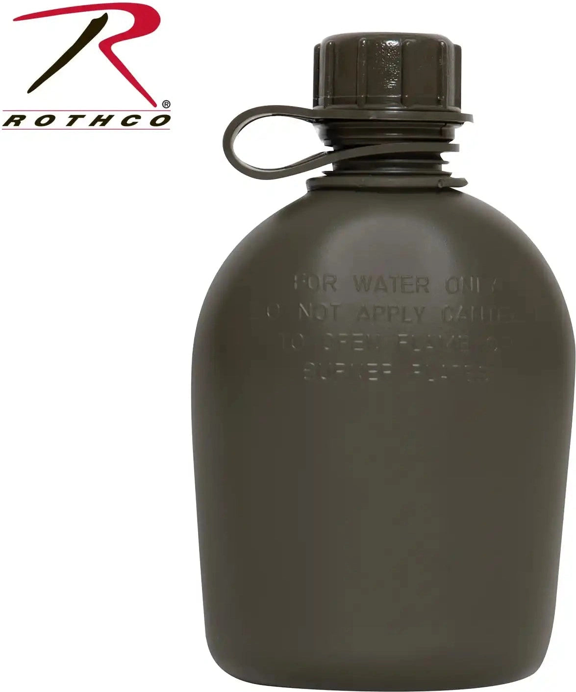 Genuine G.i 3 Piece 1 Qt. Canteen with Clip Olive Drab