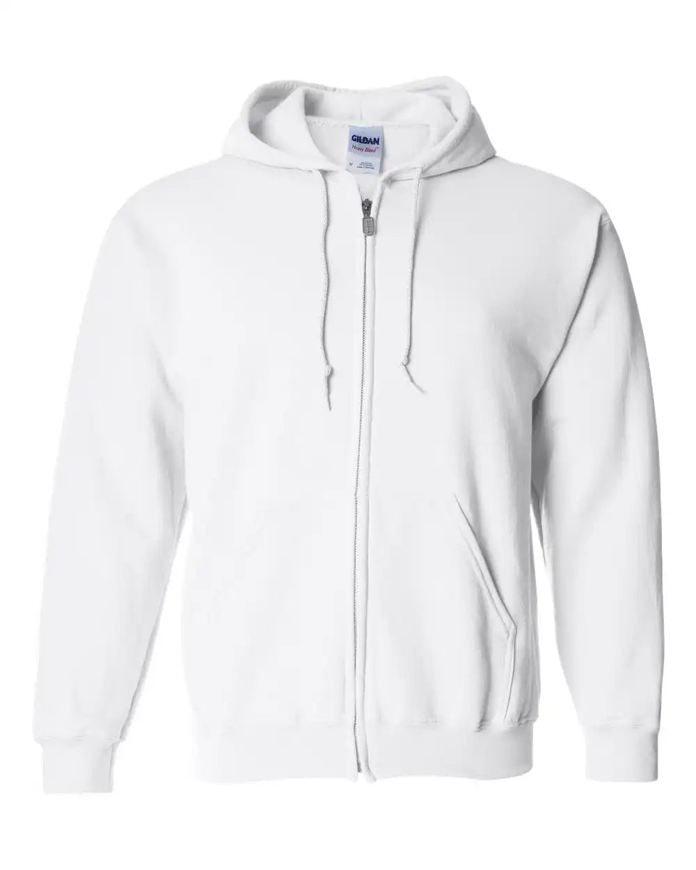 Gildan 18600 Heavy Blend™ Full-zip Hooded Sweatshirt - White