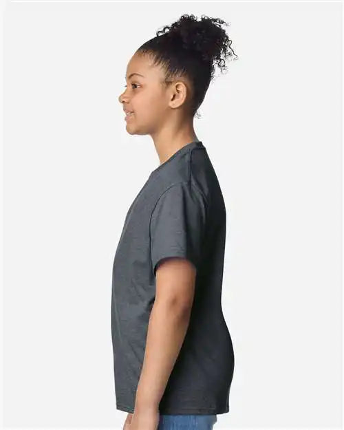 Gildan 3000b Light Cotton Youth T-shirt - Dark Heather