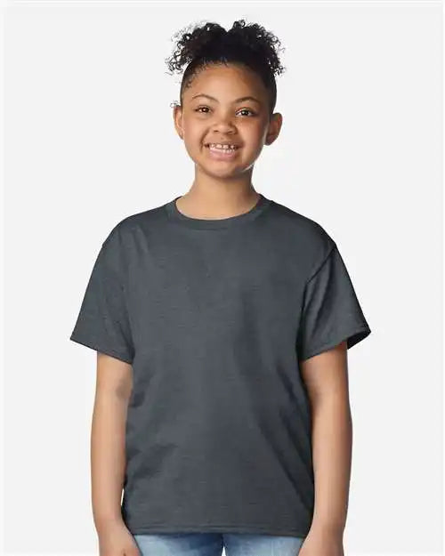 Gildan 3000b Light Cotton Youth T-shirt - Dark Heather