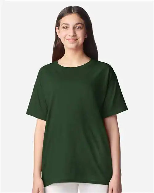 Gildan 3000b Light Cotton Youth T-shirt - Forest Green