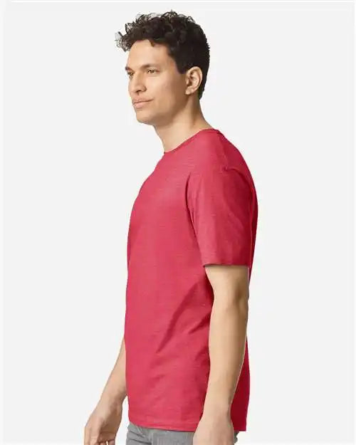 Gildan 3000g Light Cotton T-shirt - 3000 - Heather Red
