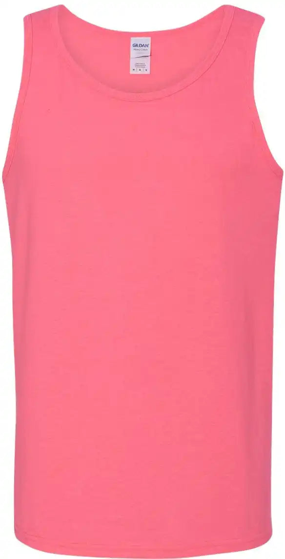 Gildan 5200g Heavy Cotton™ Tank Top - 5200 - Safety Pink