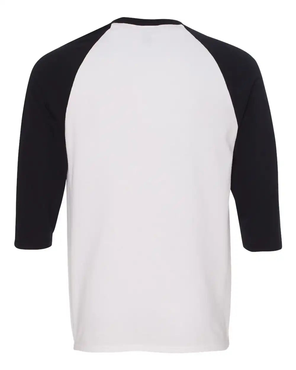 Gildan 5700 Heavy Cotton™ Raglan Three-quarter Sleeve T-shirt - White Black