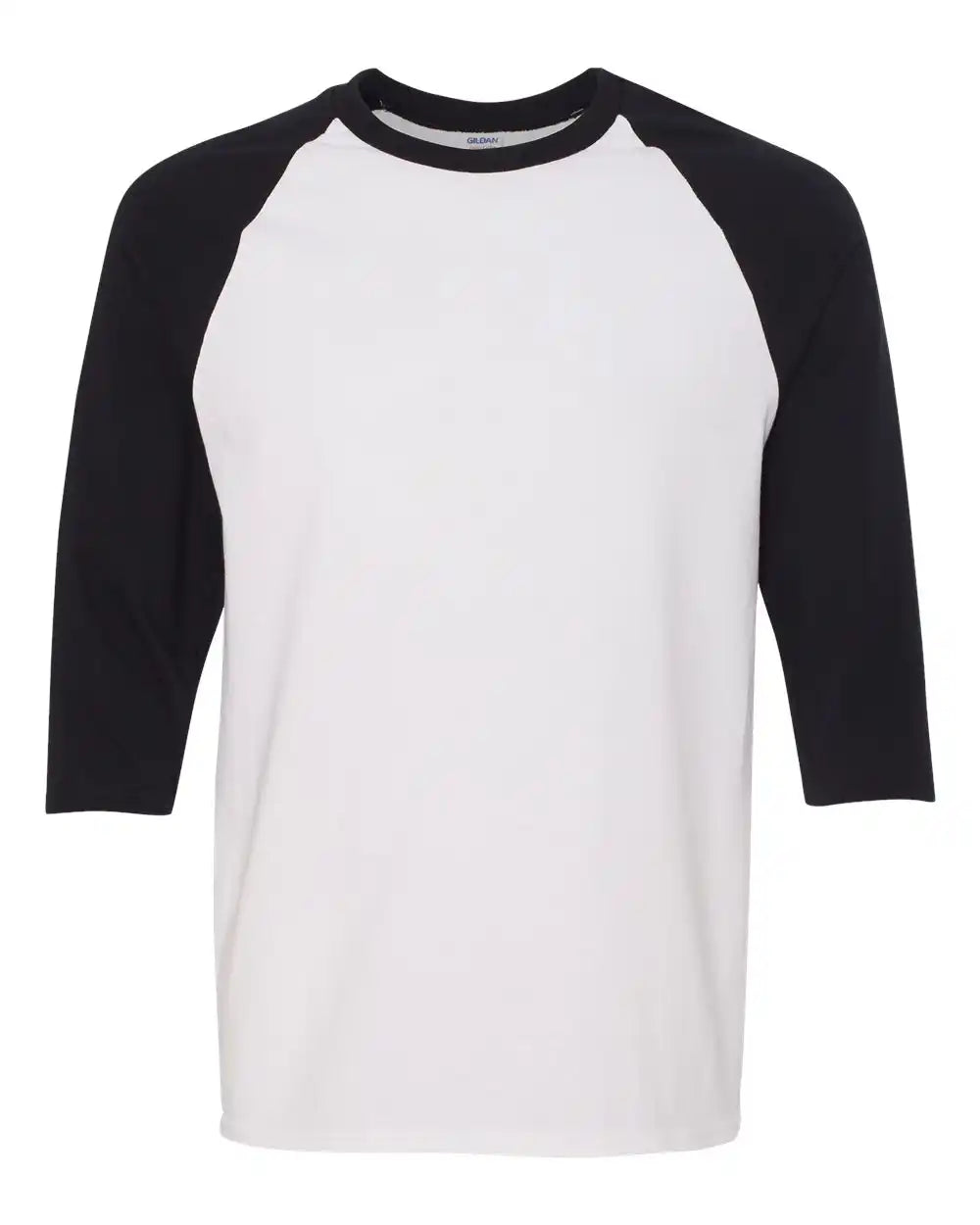 Gildan 5700 Heavy Cotton™ Raglan Three-quarter Sleeve T-shirt - White Black
