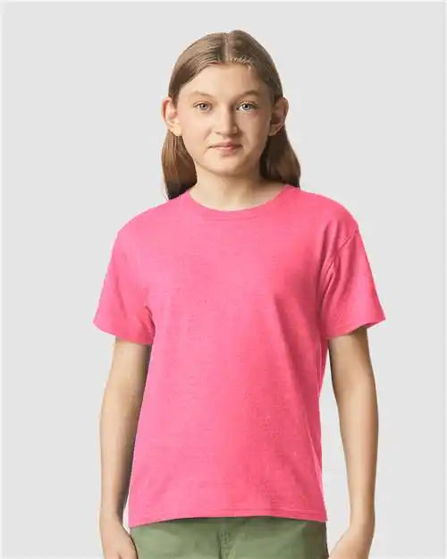 Gildan 64000bcvc Softstyle® Youth Cvc T-shirt - Pink Lemonade Mist