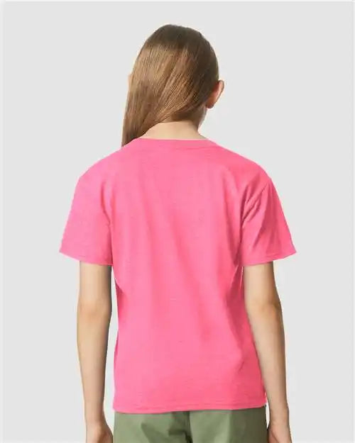 Gildan 64000bcvc Softstyle® Youth Cvc T-shirt - Pink Lemonade Mist