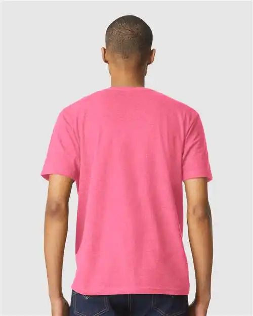 Gildan 64000cvc Softstyle® Cvc T-shirt - Pink Lemonade Mist