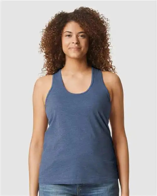 Gildan 64220lcvc Softstyle® Women’s Cvc Racerback Tank Top - Navy Mist