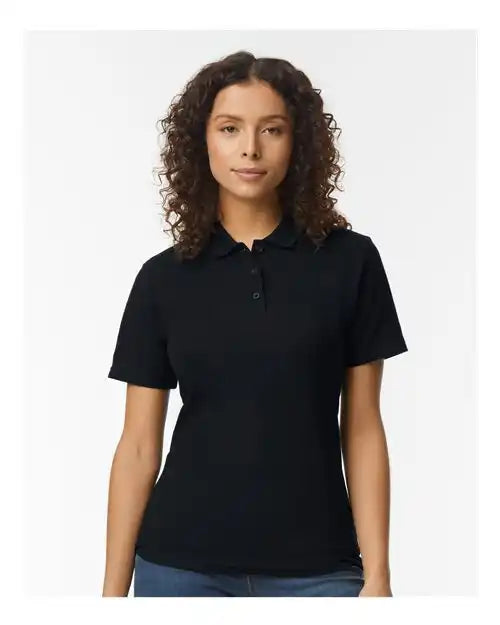 Gildan 64800l Softstyle® Women’s Pique Polo - Black
