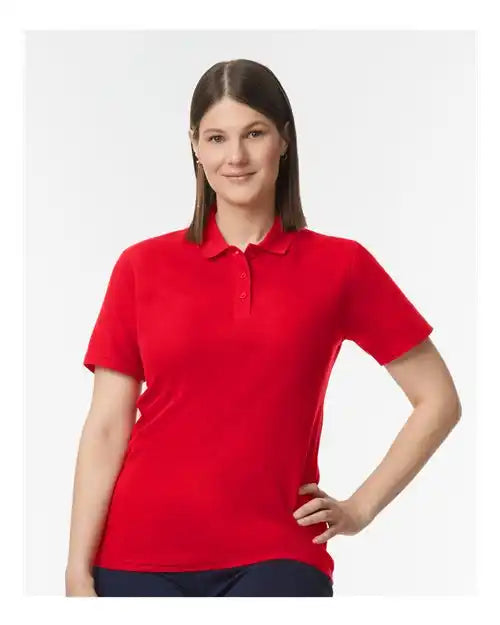Gildan 64800l Softstyle® Women’s Pique Polo - Cherry Red