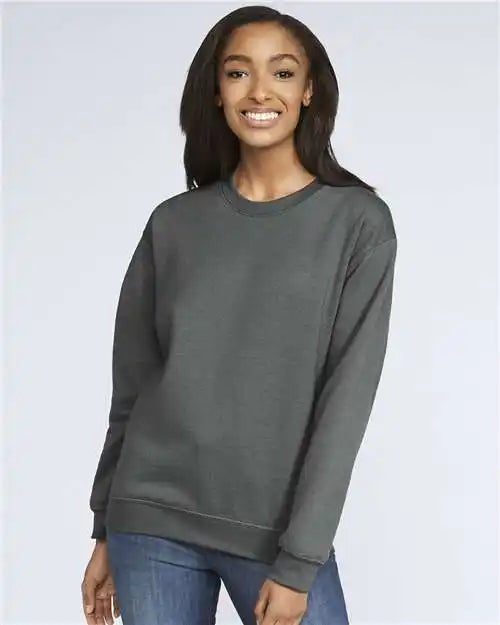 Gildan Sf000 Softstyle® Midweight Crewneck Sweatshirt - Charcoal