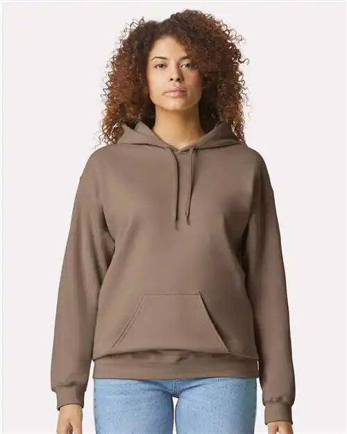 Gildan Sf500 Softstyle® Midweight Hooded Sweatshirt - Brown Savana