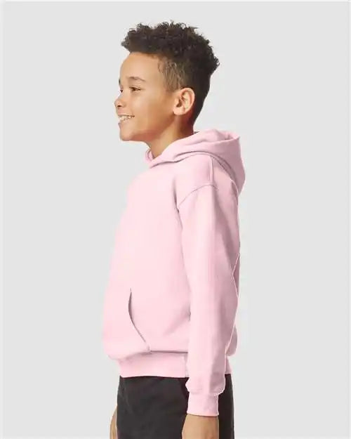 Gildan Sf500b Softstyle® Youth Midweight Hooded Sweatshirt - Light Pink