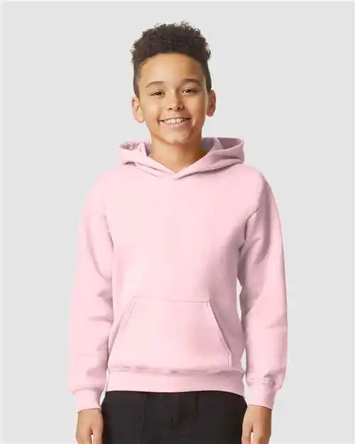 Gildan Sf500b Softstyle® Youth Midweight Hooded Sweatshirt - Light Pink