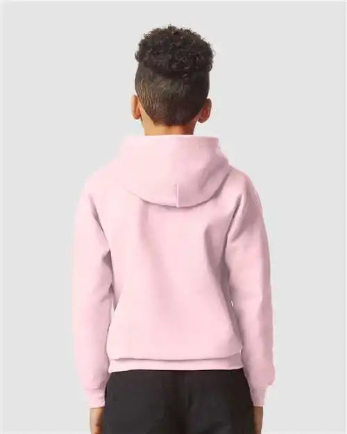 Gildan Sf500b Softstyle® Youth Midweight Hooded Sweatshirt - Light Pink