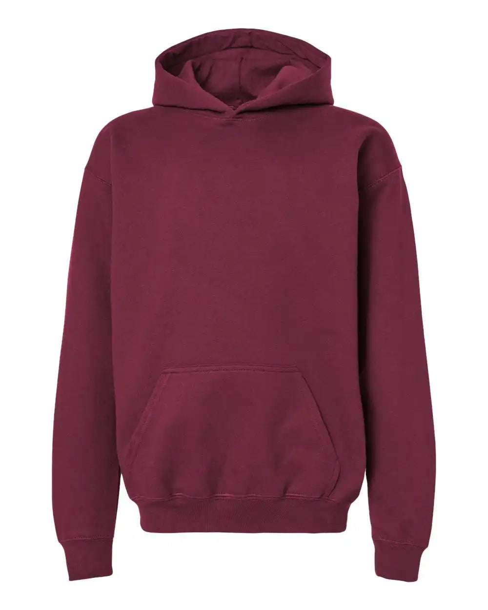 Gildan Sf500b Softstyle® Youth Midweight Hooded Sweatshirt - Maroon - Xs