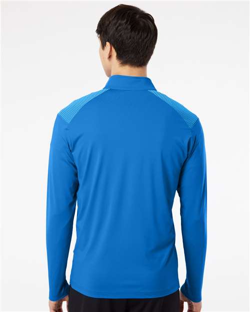 Glory Blue Shoulder Stripe Quarter-Zip Pullover - A520