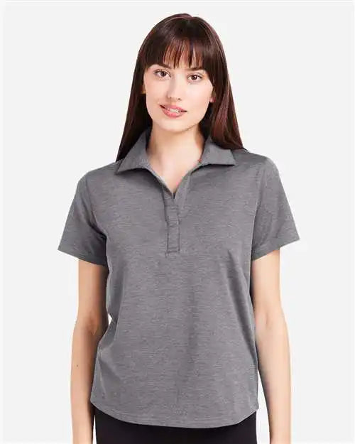 Glyder Pdp7058 Women’s Marbled Fairway Polo - Ash Grey