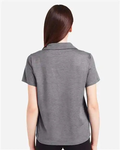 Glyder Pdp7058 Women’s Marbled Fairway Polo - Ash Grey