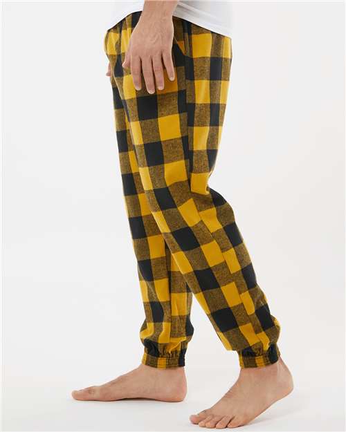 Gold/ Black Flannel Joggers - 8810