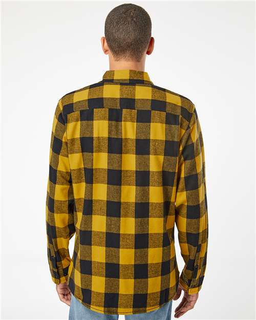 Gold/ Black Yarn-Dyed Flannel Shirt - 8210