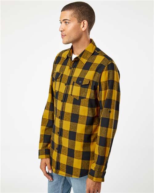 Gold/ Black Yarn-Dyed Flannel Shirt - 8210