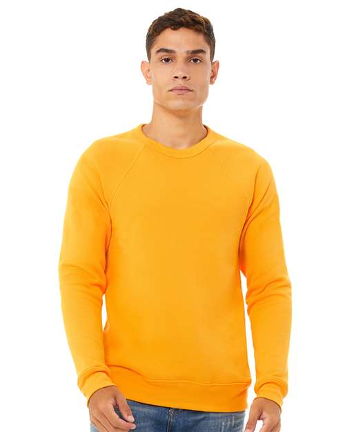 Gold Sponge Fleece Raglan Crewneck Sweatshirt - 3901
