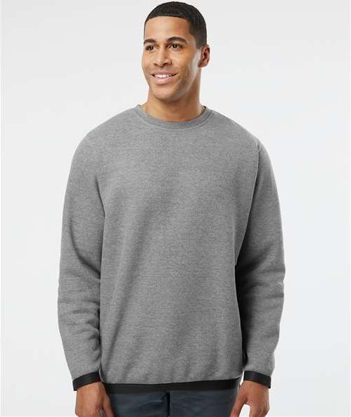 Granite Heather/ Black The Statement Fleece Crewneck Sweatshirt - 6789