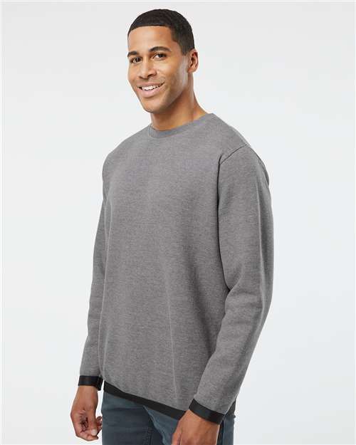 Granite Heather/ Black The Statement Fleece Crewneck Sweatshirt - 6789