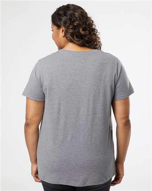 Granite Heather Curvy Collection Women's Fine Jersey Tee - 3816