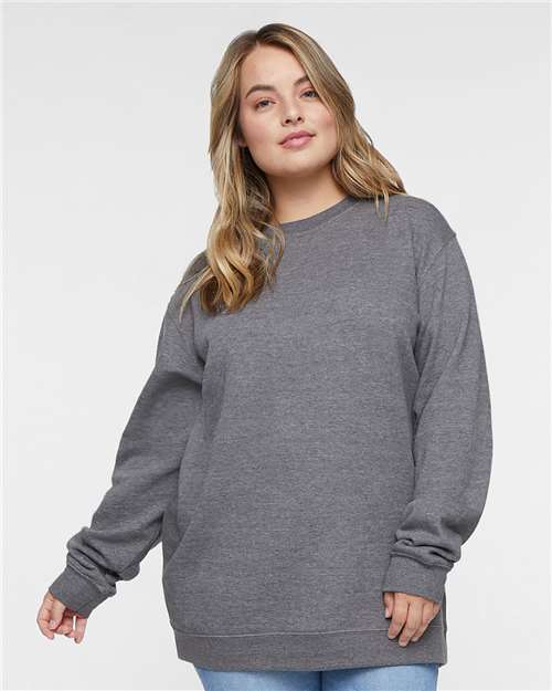 Granite Heather Elevated Fleece Crewneck Sweatshirt - 6925