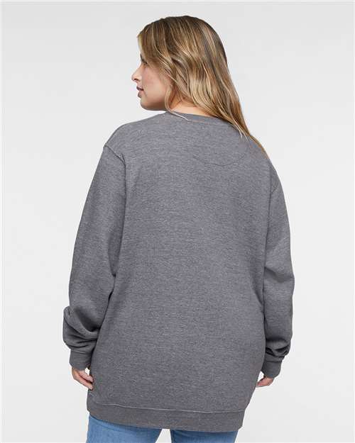 Granite Heather Elevated Fleece Crewneck Sweatshirt - 6925