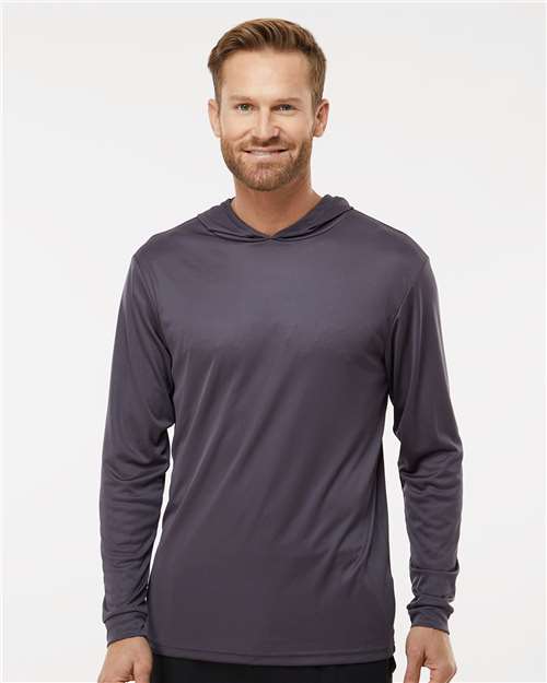 Graphite Bahama Performance Hooded Long Sleeve T-Shirt - 220
