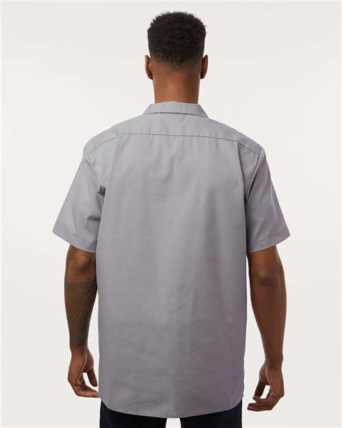Graphite Grey Industrial Short Sleeve Work Shirt - Tall Sizes - S535T
