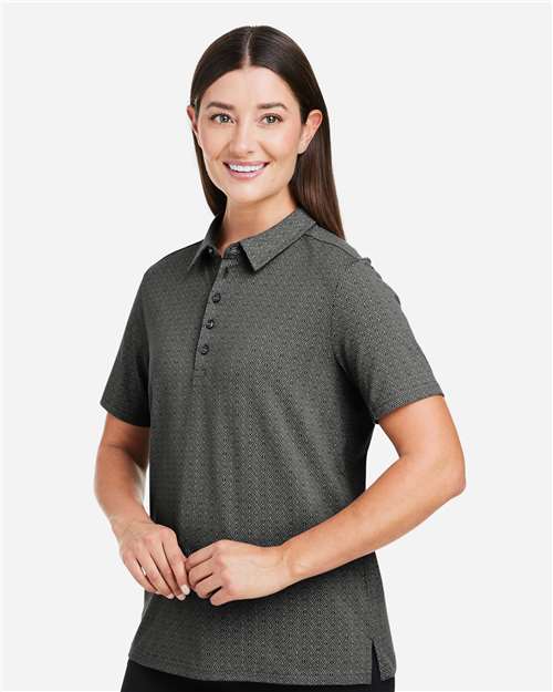 Graphite/ Silver Women's Crownlux Performance® Geo Polo - DG101W