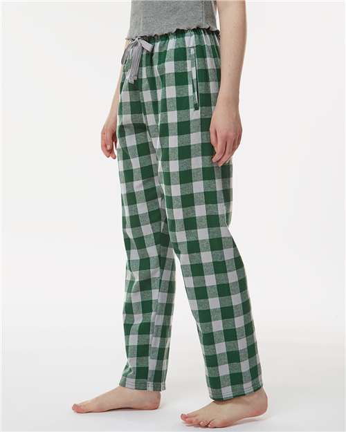 Green/ Oxford Buffalo Women's Haley Flannel Pants - BW6620