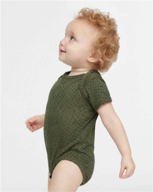 Green Reptile Infant Fine Jersey Bodysuit - 4424
