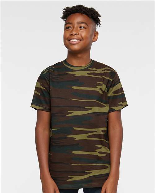 Green Woodland Youth Camouflage T-Shirt - 2207