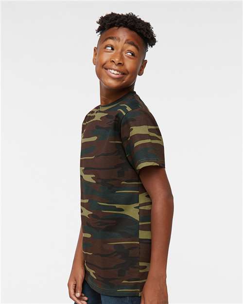 Green Woodland Youth Camouflage T-Shirt - 2207