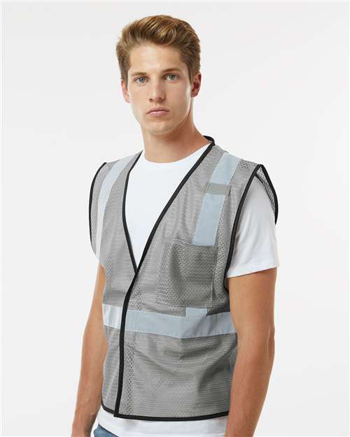 Grey - B131 EV Series® Enhanced Visibility Non-ANSI Vest - B120-131