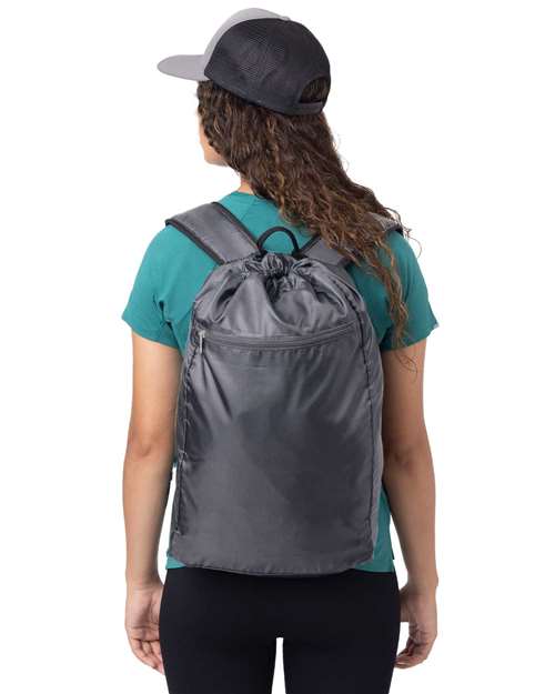 Grey Getaway Cinchback Travel Backpack - BE278