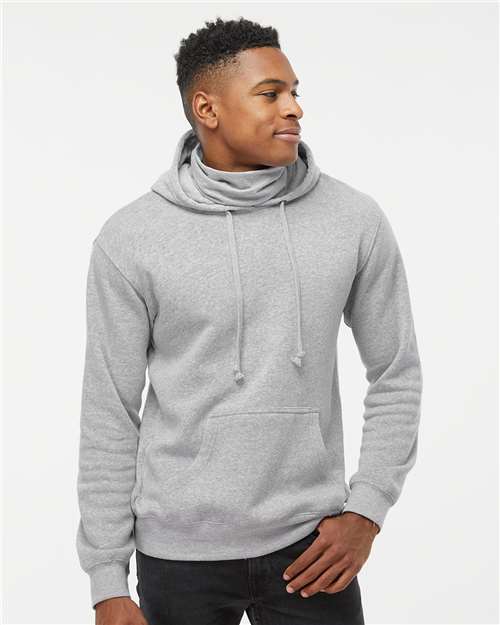 Grey Heather Gaiter Fleece Hooded Sweatshirt - 8879