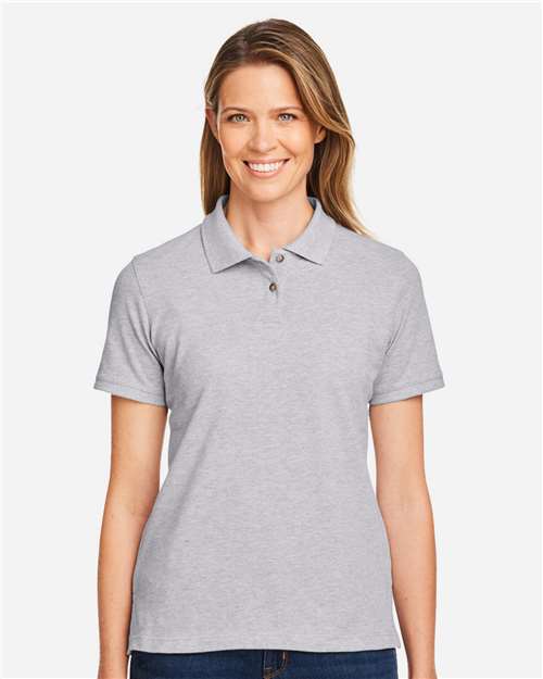 Grey Heather Women's Cotton Polo - M200W