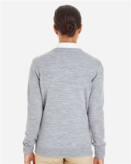 Grey Heather Womens Pilbloc V-Neck Sweater - M420W