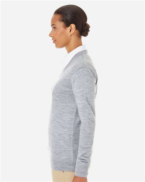 Grey Heather Womens Pilbloc V-Neck Sweater - M420W
